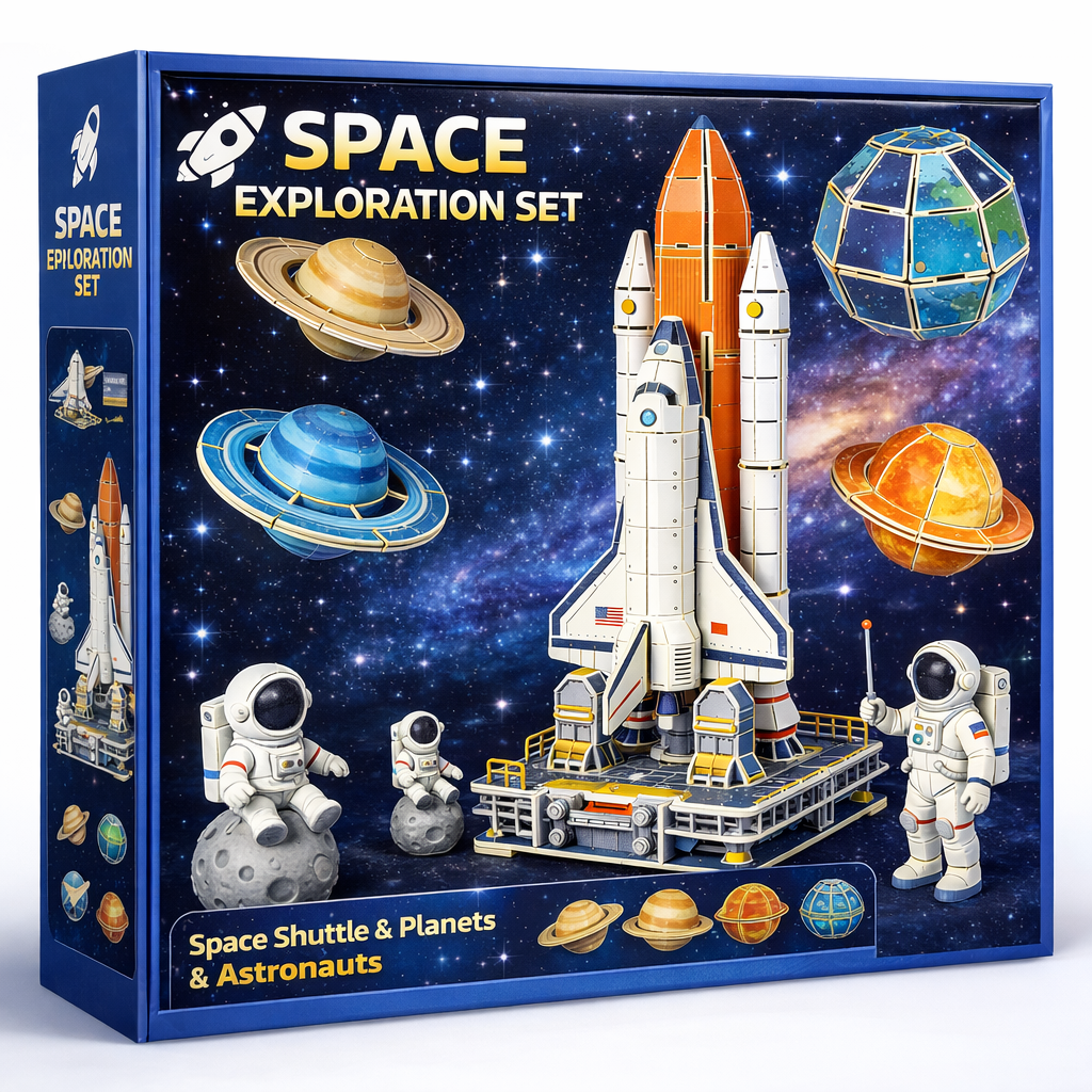 Space Exploration Set - Space Shuttle, Planets & Astronauts 🚀🪐